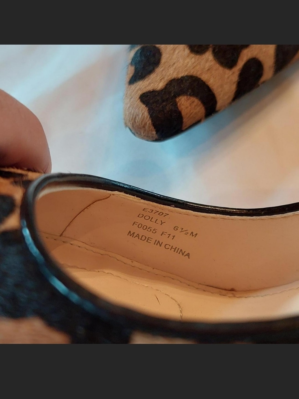 Calvin Klein Dolly Leopard Calf Hair Pointed Toe Pumps E3707 Sz 6.5 - Picture 6 of 7